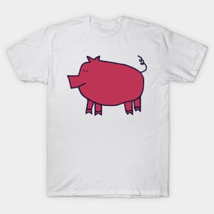 Cute Pig Viva Magenta Color of the Year 2023 T-Shirt